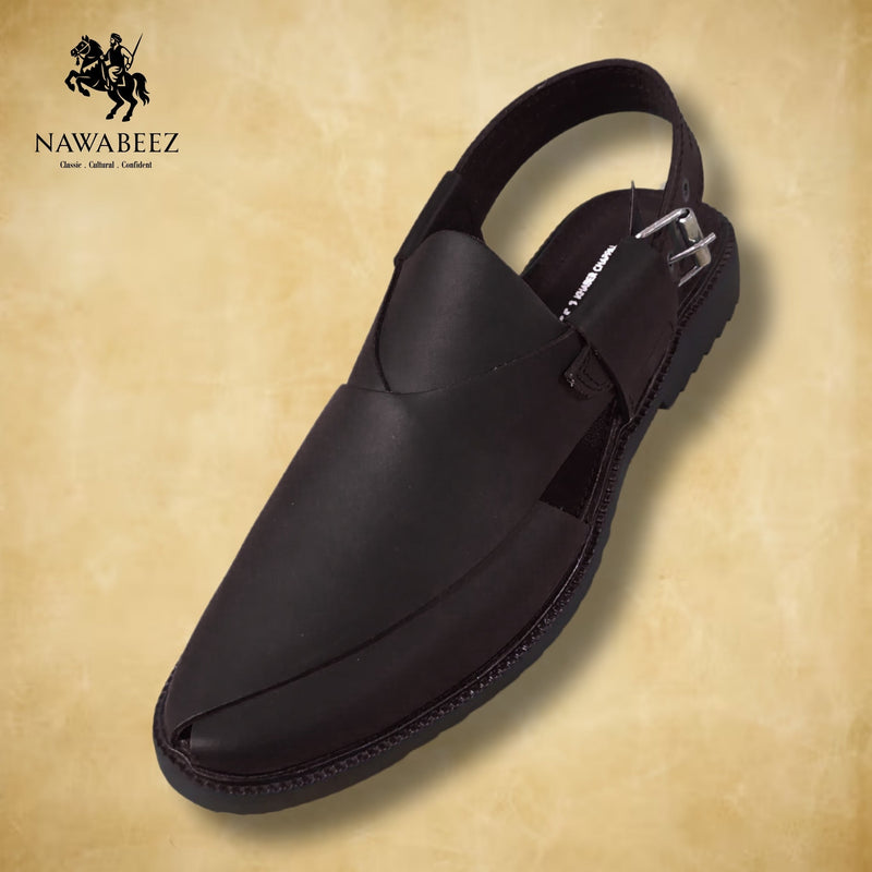 Formal Shoes Shape Peshawari Chappal - Pure Leather Peshawari Chappal