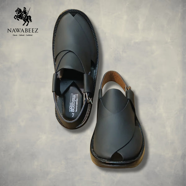 Leather Upper Lighweight Peshawari Chappal - Nawabeez Special