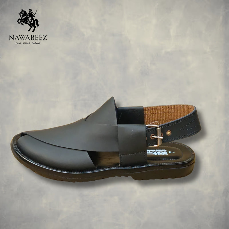 Leather Upper Lighweight Peshawari Chappal - Nawabeez Special