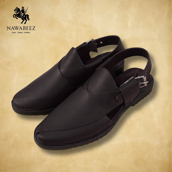 Formal Shoes Shape Peshawari Chappal - Pure Leather Peshawari Chappal