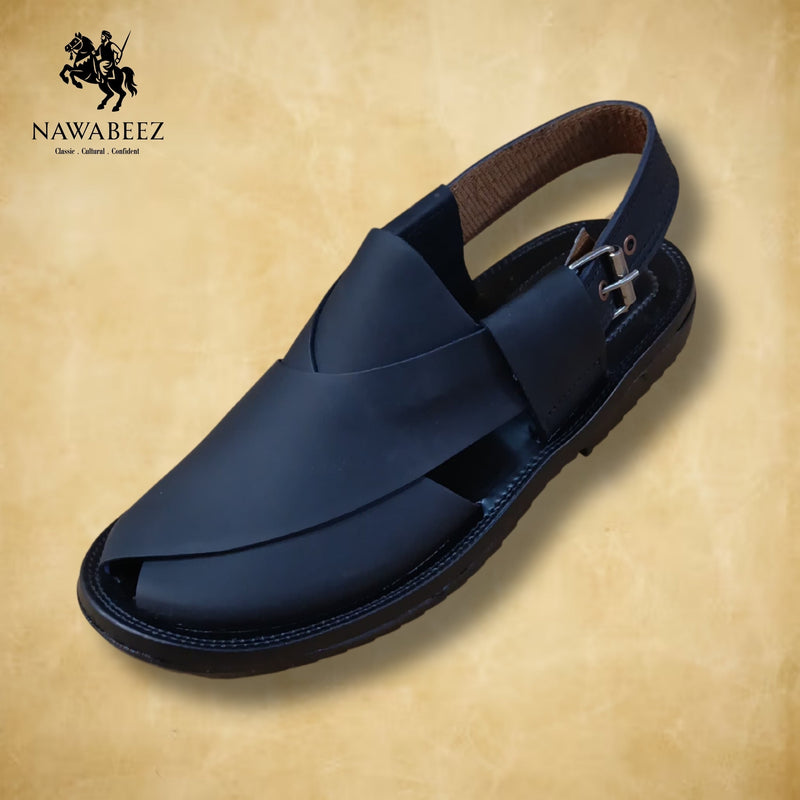 Leather Upper Lighweight Peshawari Chappal - Nawabeez Special